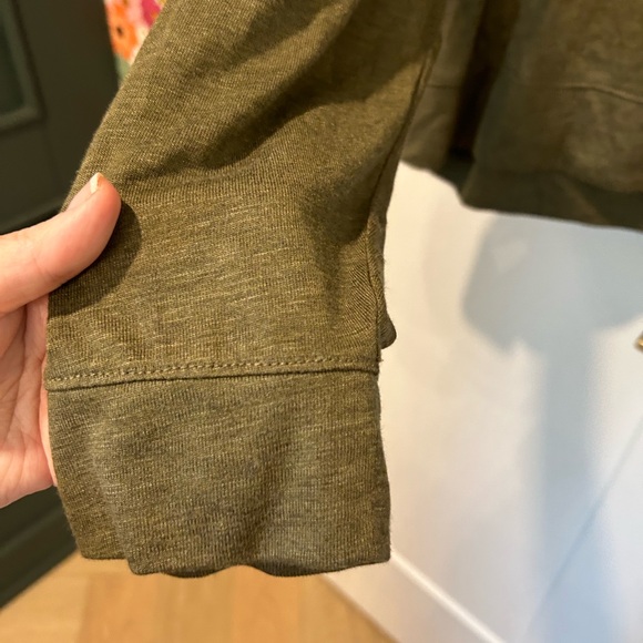 MADEWELL NWT Olive Green Puff Sleeved Jersey XXL - Picture 3 of 5